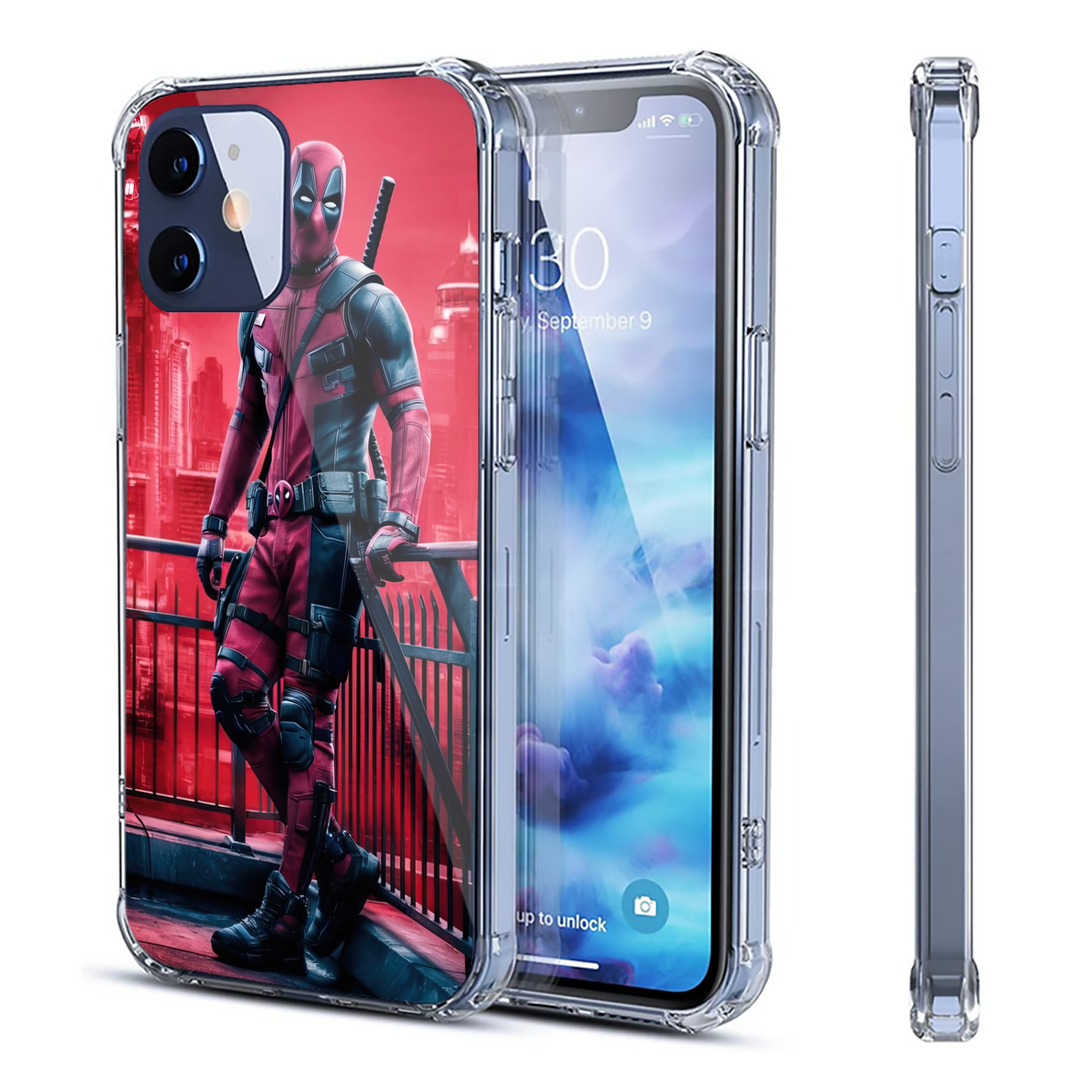（画像用） Deadpool デッドプール 【iPhone 12シリーズ対応】透明スマホケース（クリアソフトケース）
